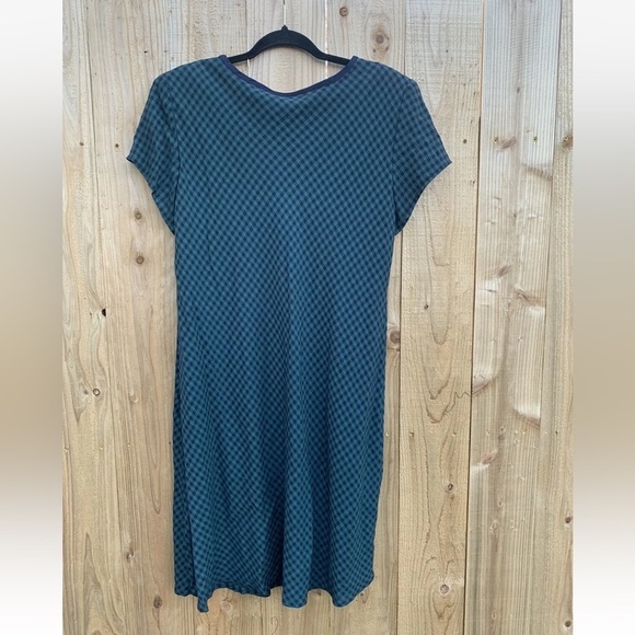 Vintage Jessica Howard Blue Green Plaid  Front‎ Maxi Dress Size 16 fall - Picture 4 of 5